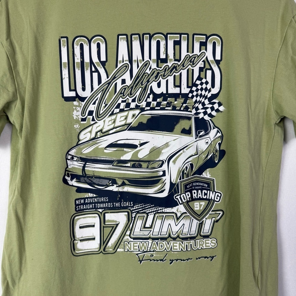 Boutique Green Los Angeles 97 Limit Racing Crewneck Short Sleeve T-Shirt S - Picture 4 of 4